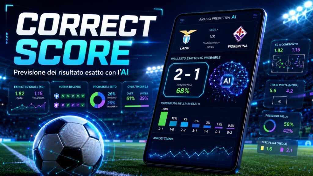 Correct Score come si calcola il risultato esatto con la AI